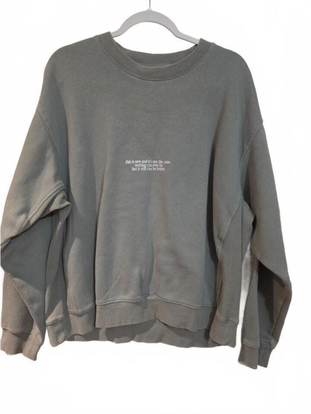 H&M x Yrsa Daley-Ward Khaki Green Jersey Sweatshirt size XL